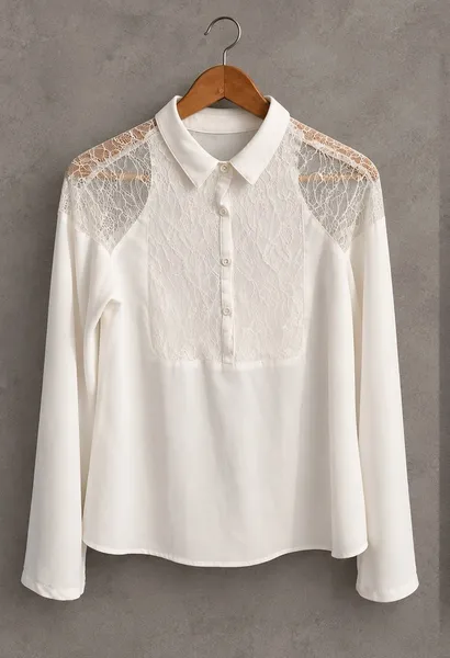 Camisa social offwhite practory
