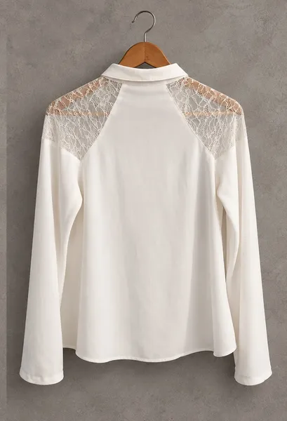 Camisa social offwhite practory