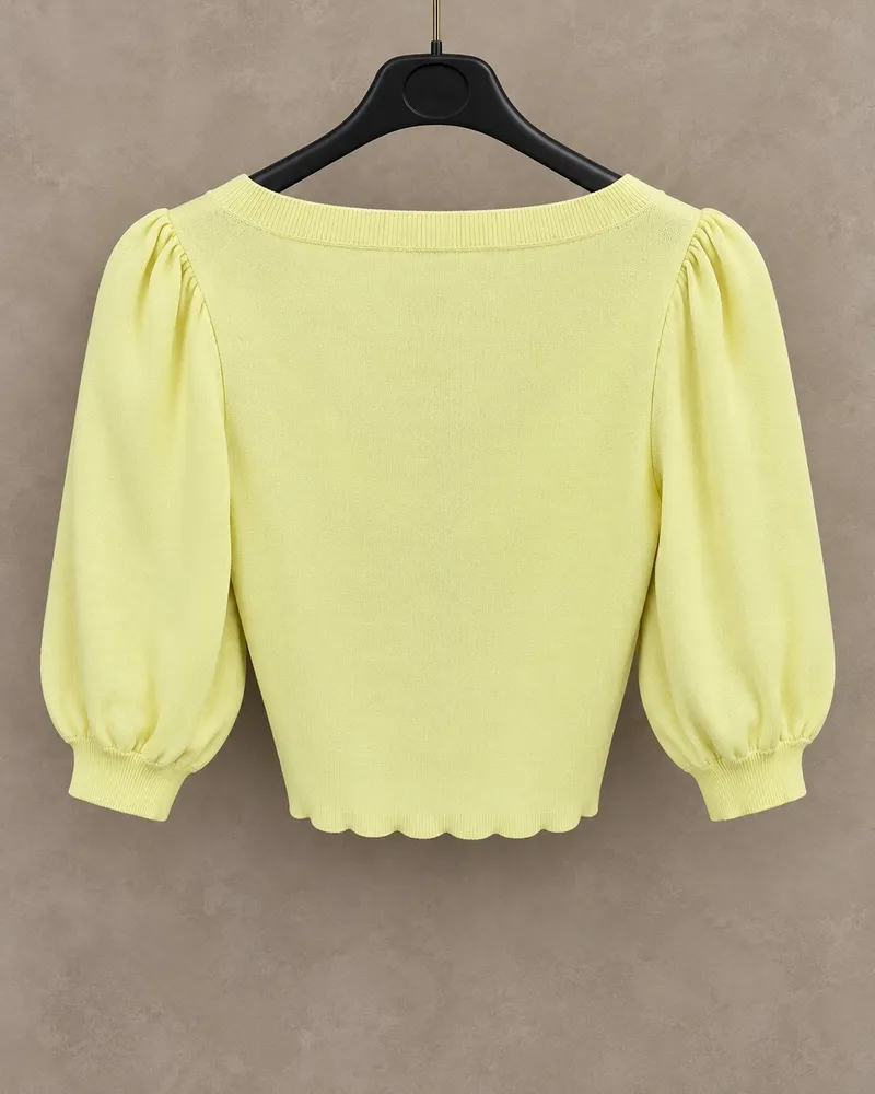 Cropped amarelo manteiga a collection