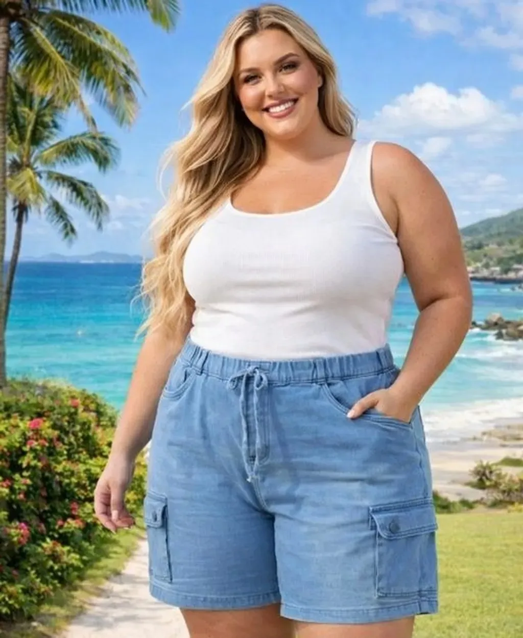 Bermuda Cargo Plus Size
