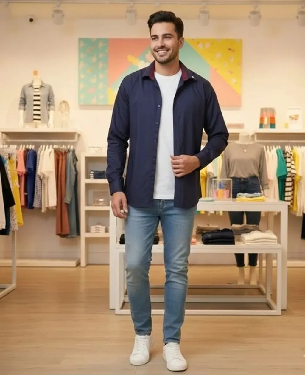 Camisa Dudalina Azul