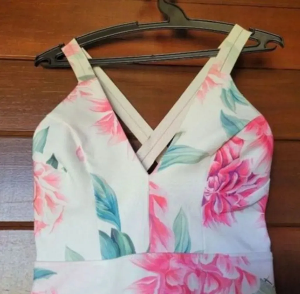 Vestido Lança Perfume Floral Transpassado Tam P