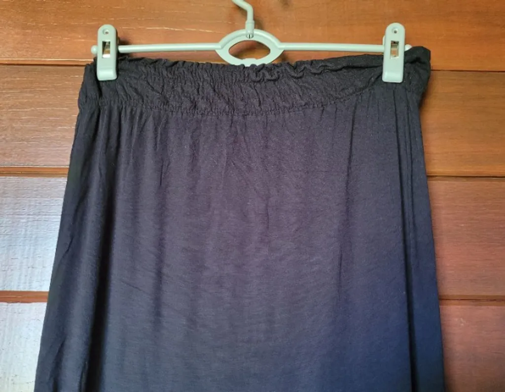 saia longa preta malha confort plus size tam 56