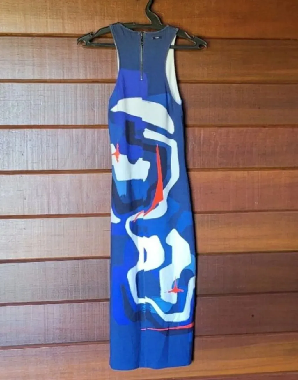 vestido midi forum estampa abstrata exclusiva tam p