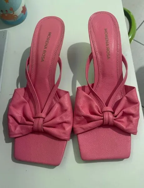 Tamanco rosa com laço morena rosa