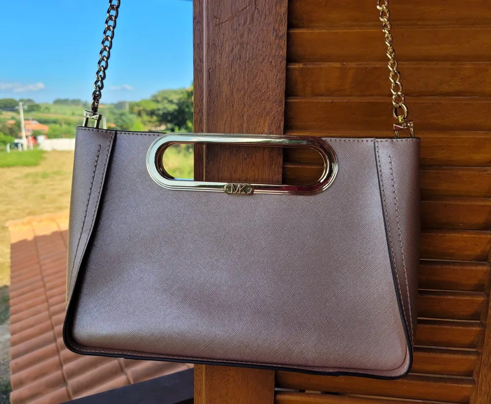 bolsa michael kors couro rose gold chelsea original