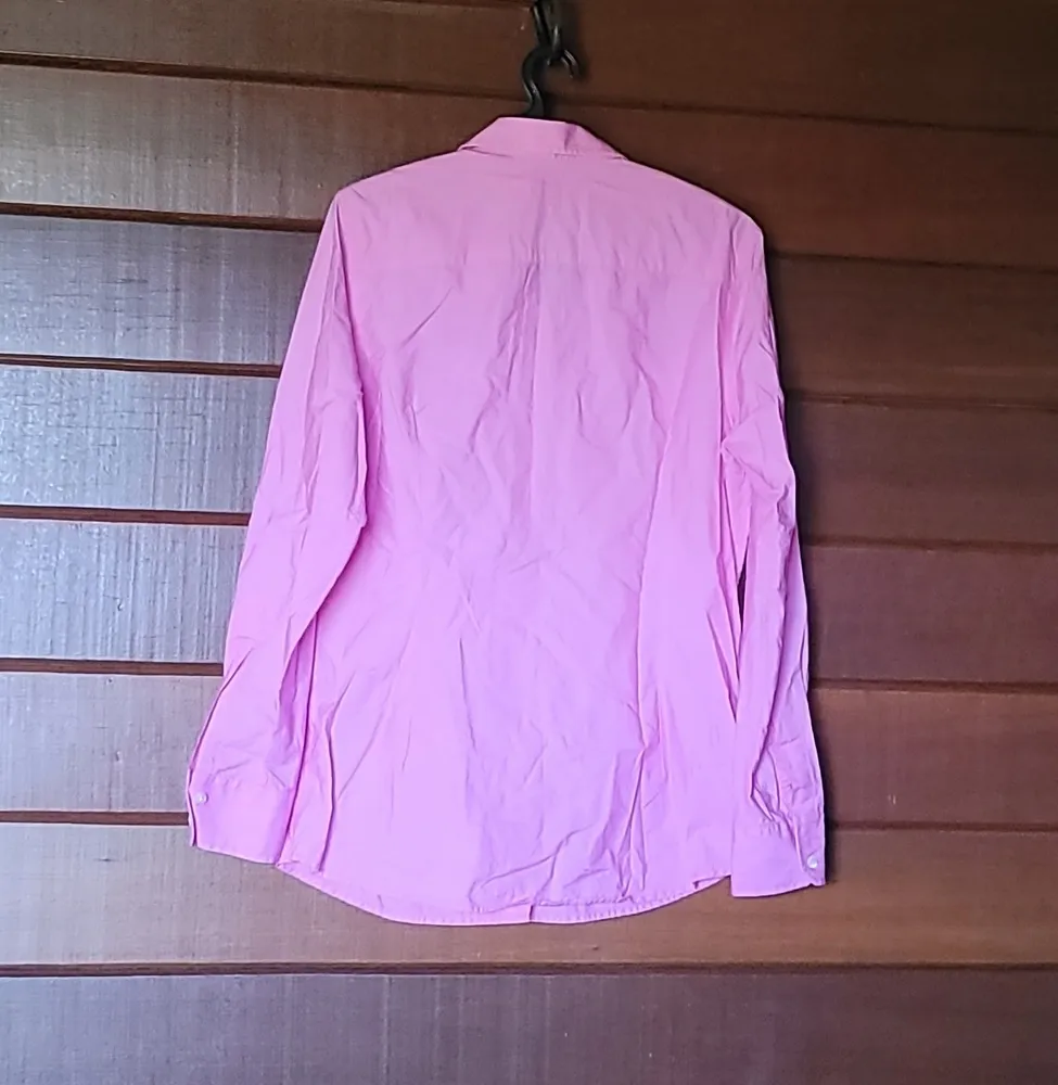 camisa dudalina rosa original manga longa tam 42