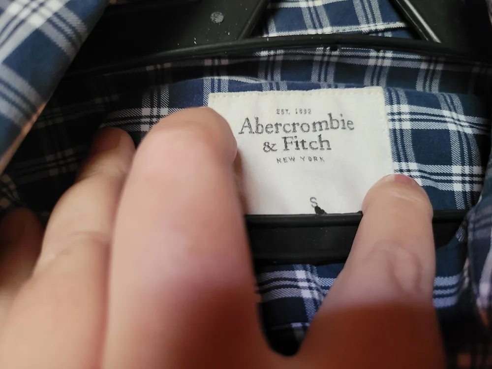camisa abercrombie & fitch xadrez tam p
