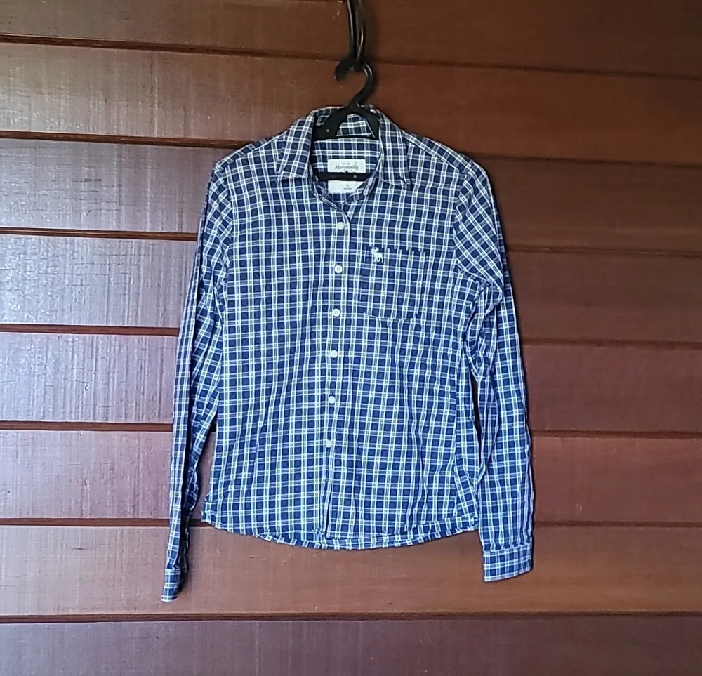 camisa abercrombie & fitch xadrez tam p