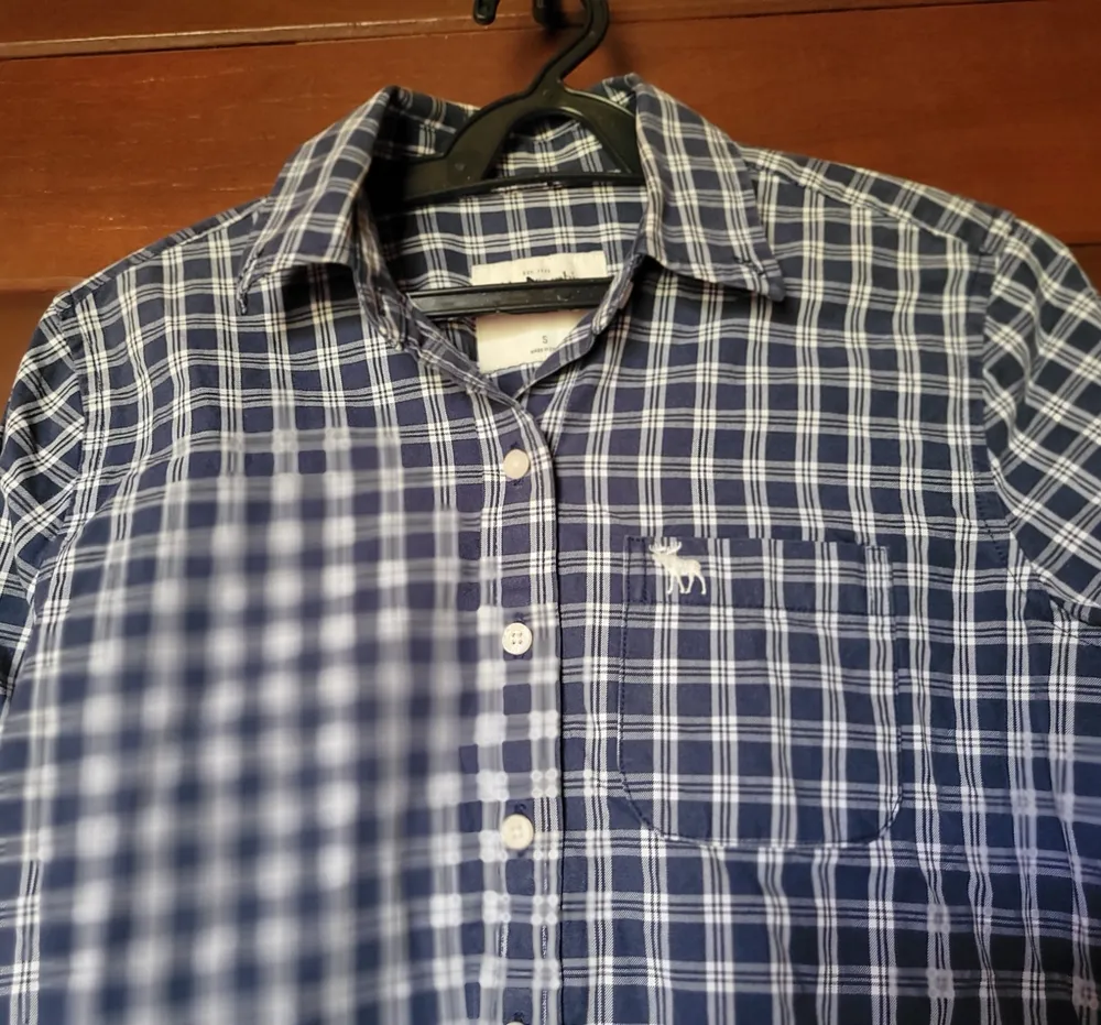 camisa abercrombie & fitch xadrez tam p