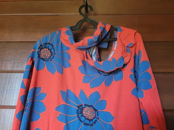 Vestido Feminino Shoulder Elegante Vermelho Tam G