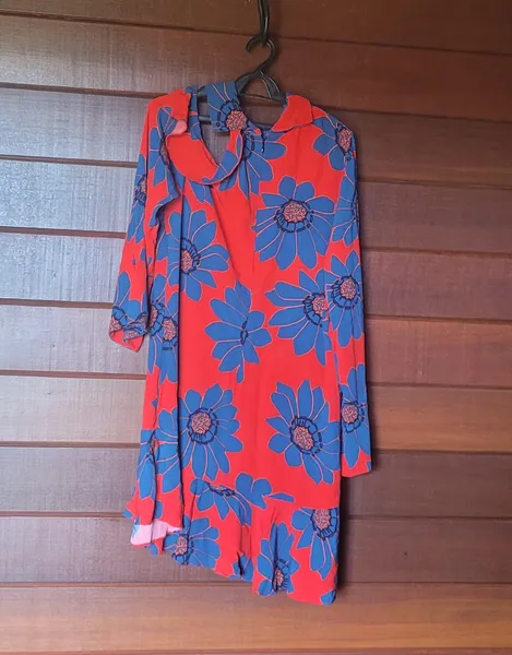 Vestido Feminino Shoulder Elegante Vermelho Tam G