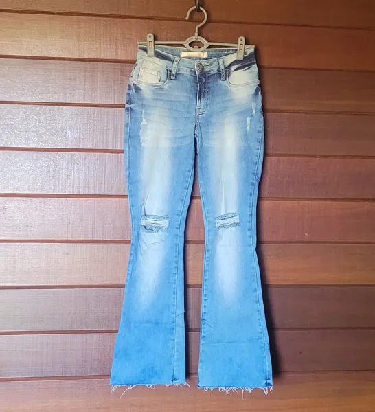 Calça Jeans Morena Rosa - Flare Destroyed Original - Tam 38