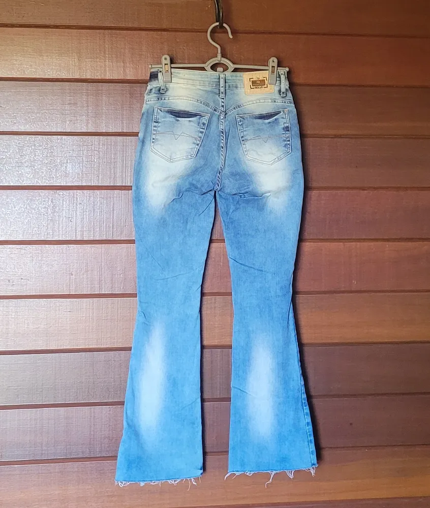 Calça Jeans Morena Rosa - Flare Destroyed Original - Tam 38