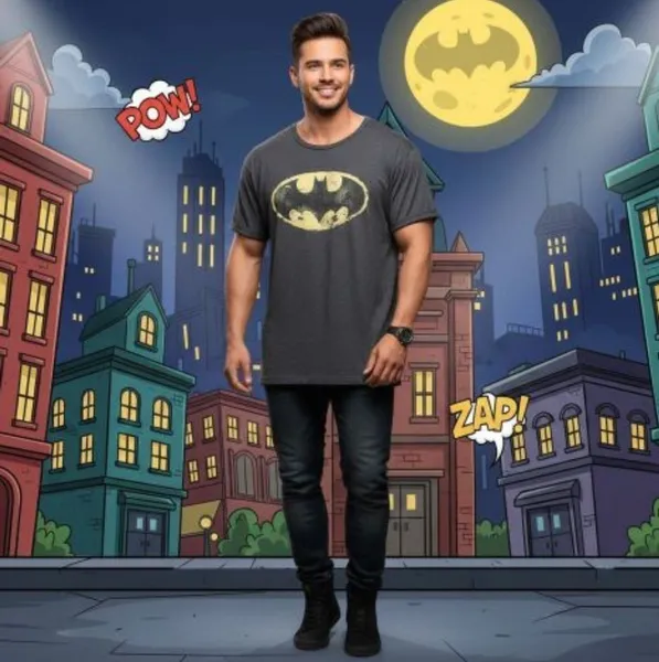 Camiseta Batman Logo Clássico DC Comics Tam GG