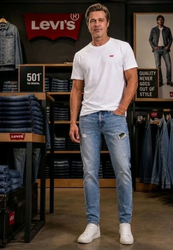 Calça Jeans Levis Original Destroyed