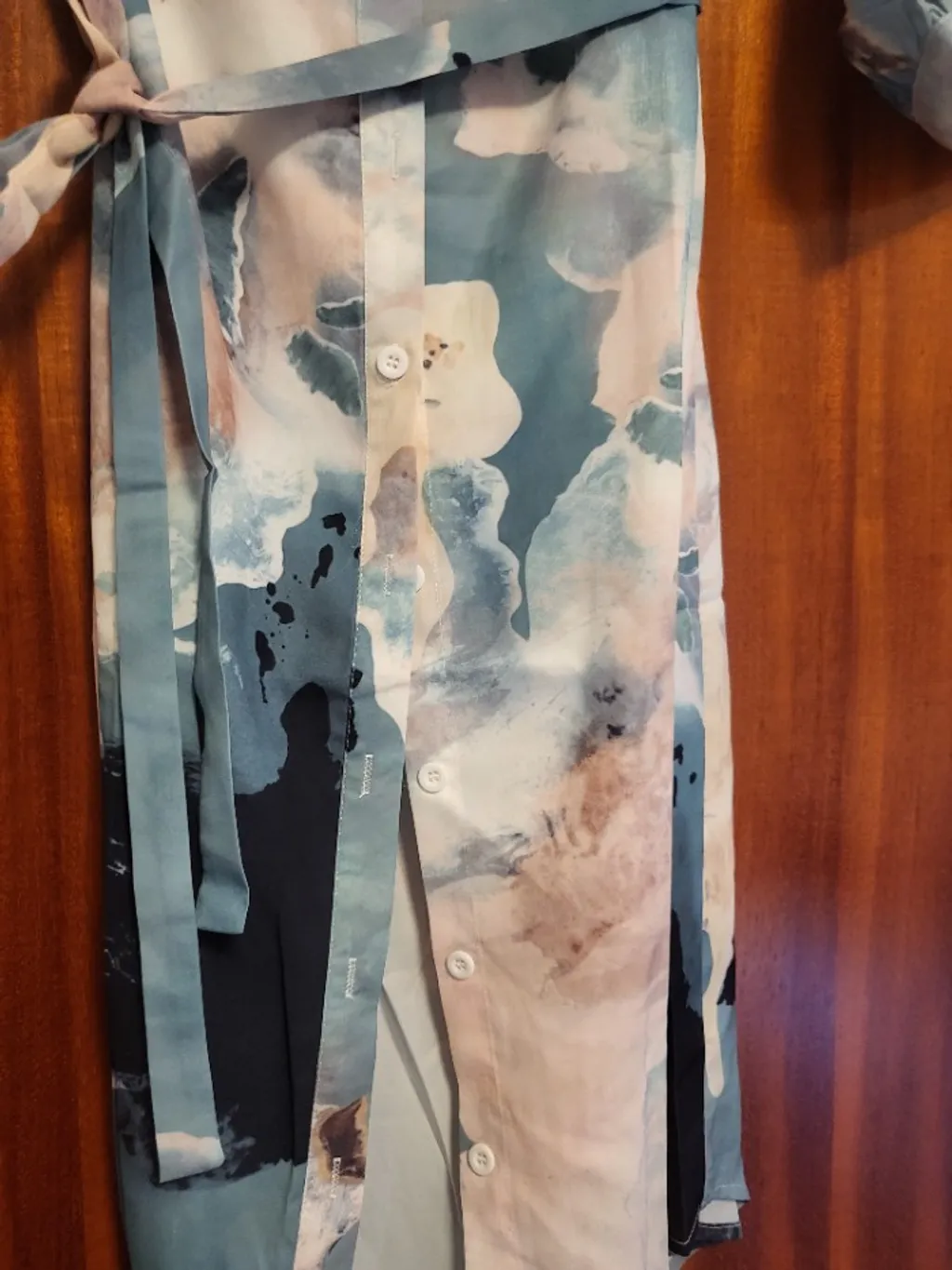 Vestido chemise acetinado,  importado