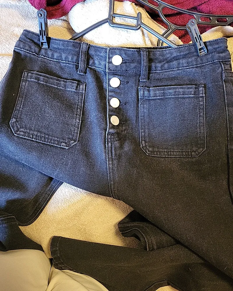 Calça jeans black, marca Mamô,  tam 42