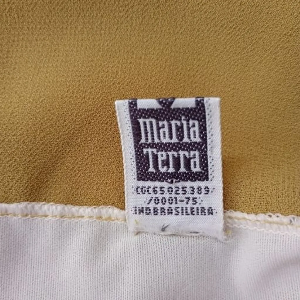 Vestido CGC Maria Terra verde bordado vintage M