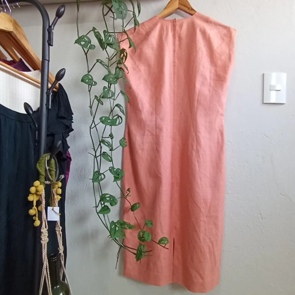 Vestido em linho natural | tamanho GG