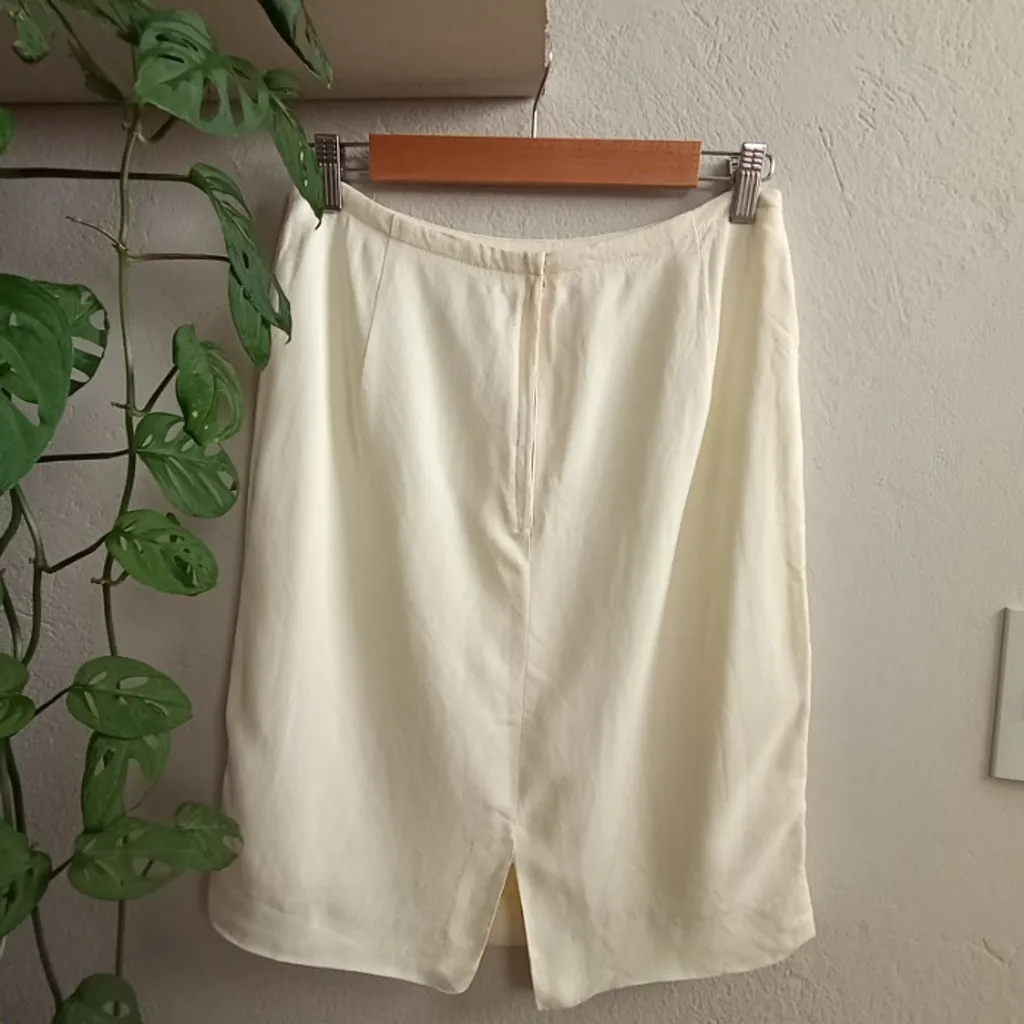 Saia lápis vintage off white | tamanho P