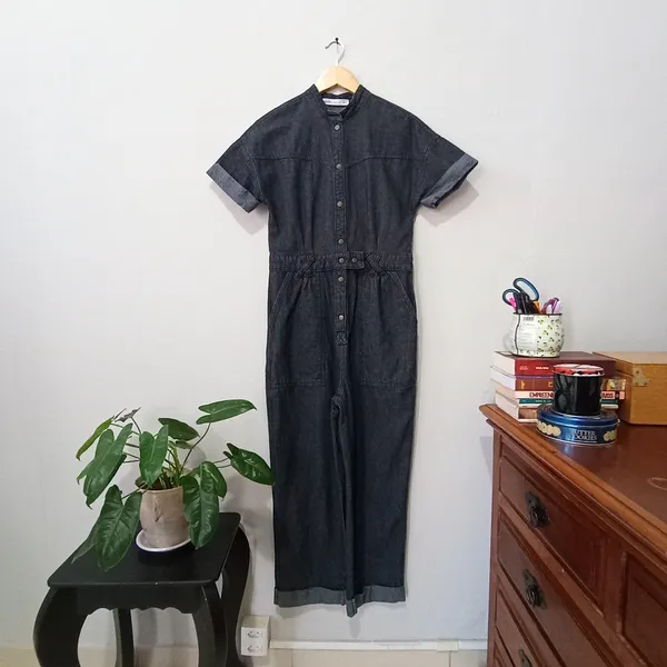 Macacão jeans escuro - Tamanho 36