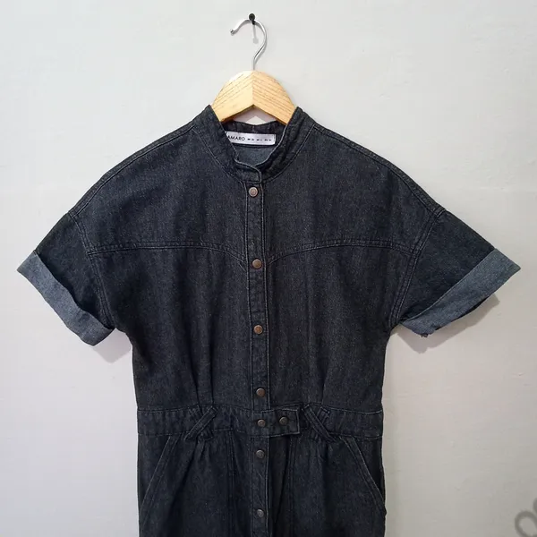 Macacão jeans escuro - Tamanho 36