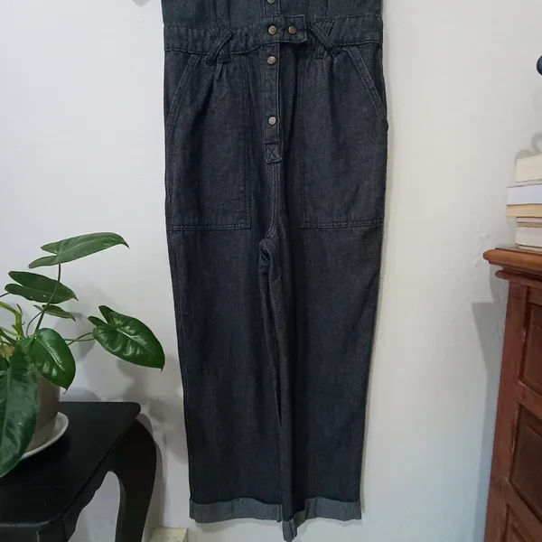 Macacão jeans escuro - Tamanho 36