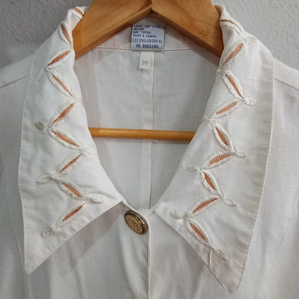 Vestido CGC em Rami Off White - Tamanho 46 veste M