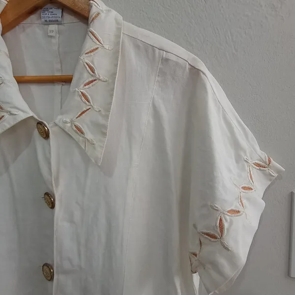 Vestido CGC em Rami Off White - Tamanho 46 veste M