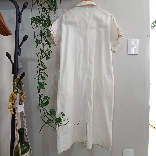 Vestido CGC em Rami Off White - Tamanho 46 veste M