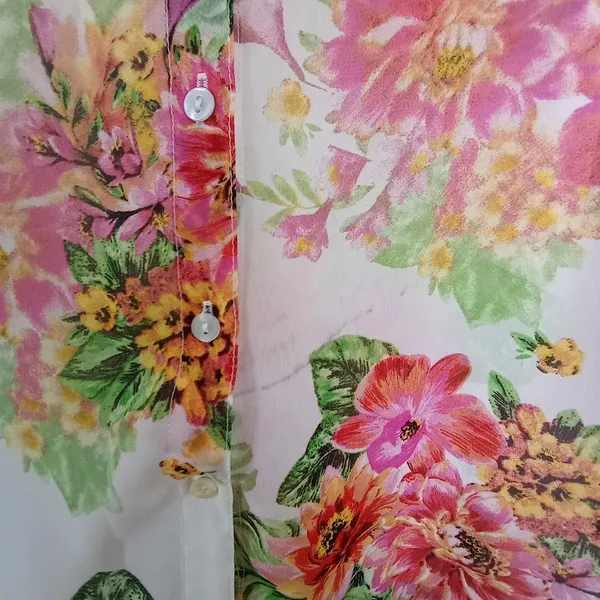 Camisa Floral Cortelle Colorida e Leve - Tamanho 40