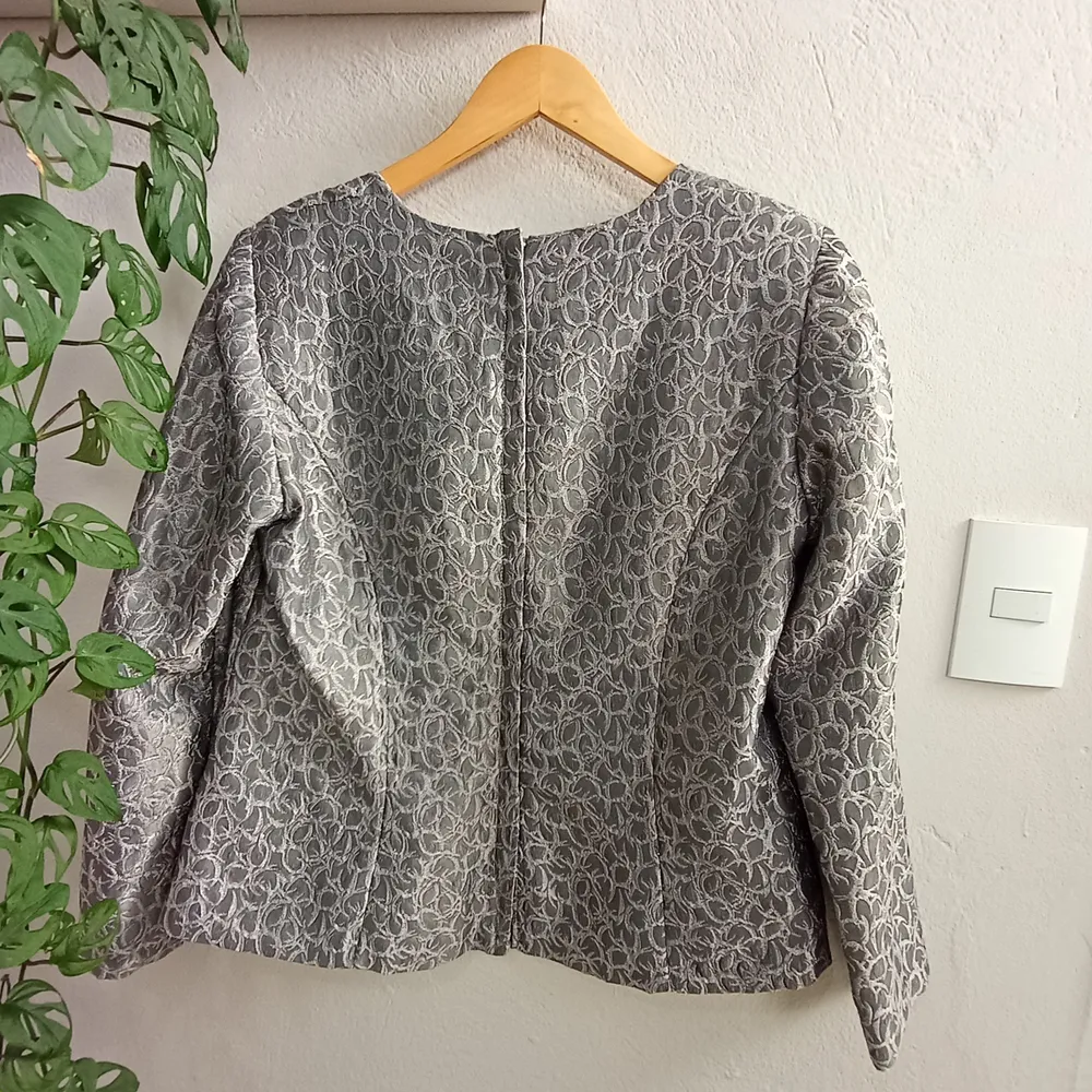 Blusa Artesanal Cinza - Tamanho GG