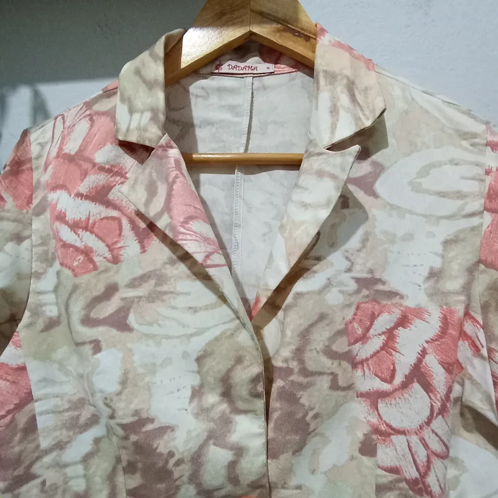 Blazer estampado em sarja - Tam. M