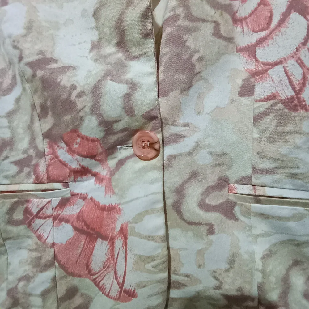Blazer estampado em sarja - Tam. M