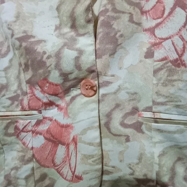 Blazer estampado em sarja - Tam. M