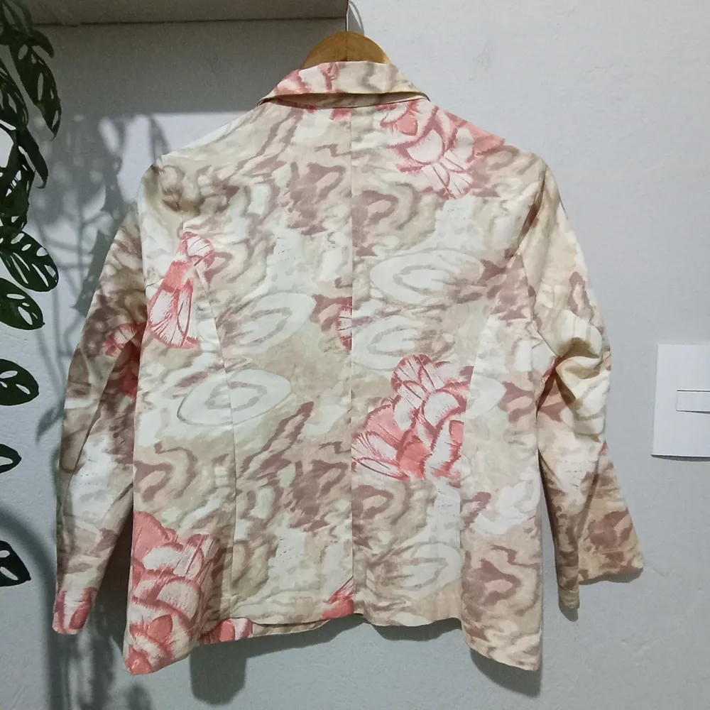 Blazer estampado em sarja - Tam. M