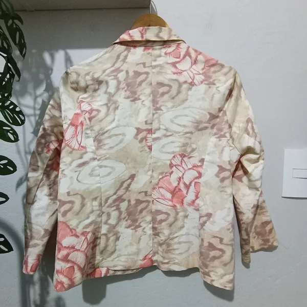 Blazer estampado em sarja - Tam. M