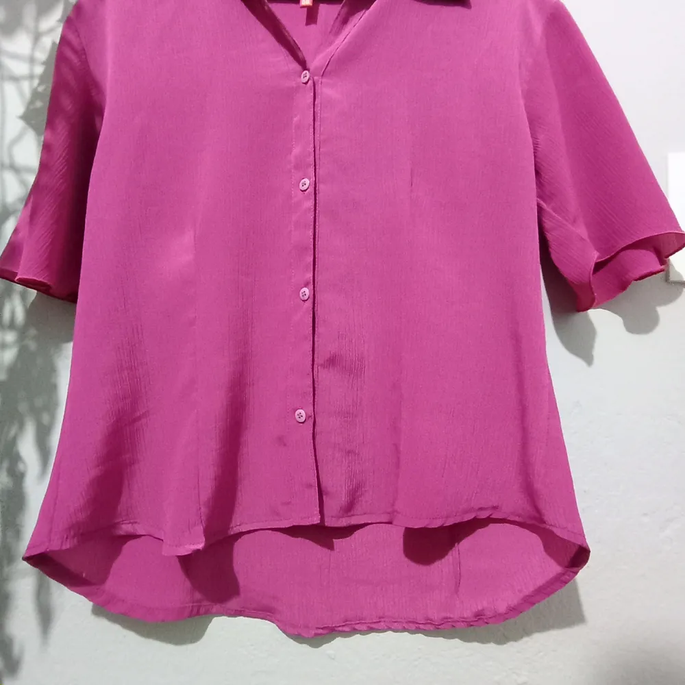 Camisa rosa texturizada - Tam. M