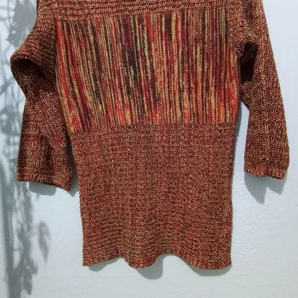 Blusa de tricô mesclada - Tam. M