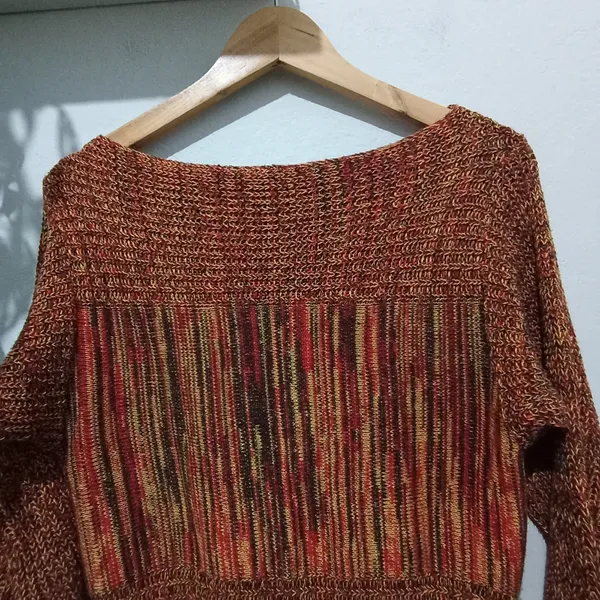 Blusa de tricô mesclada - Tam. M