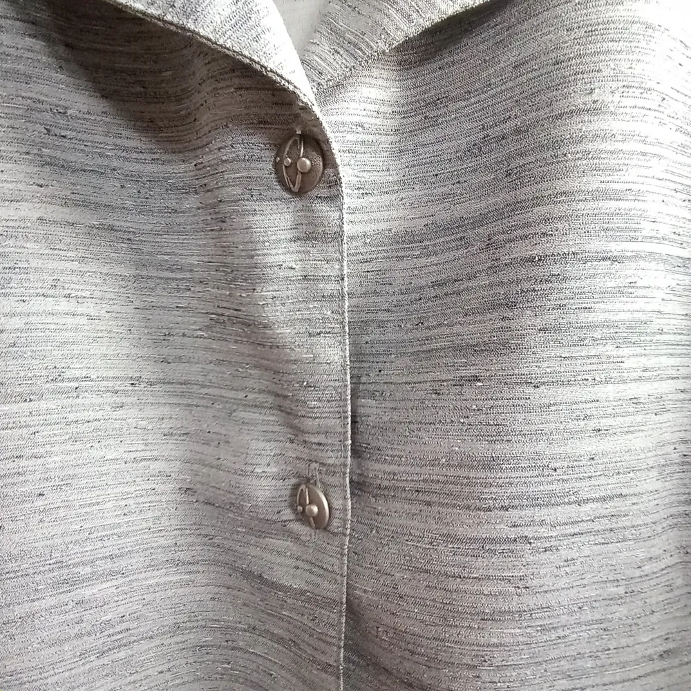 Blazer vintage cinza texturizado tamanho G