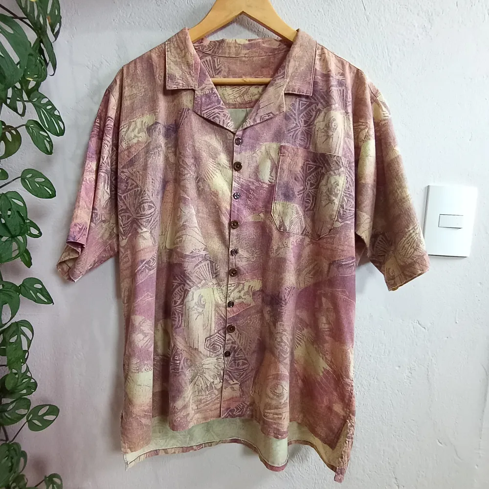Camisa masculina étnica em algodão - Tamanho GG