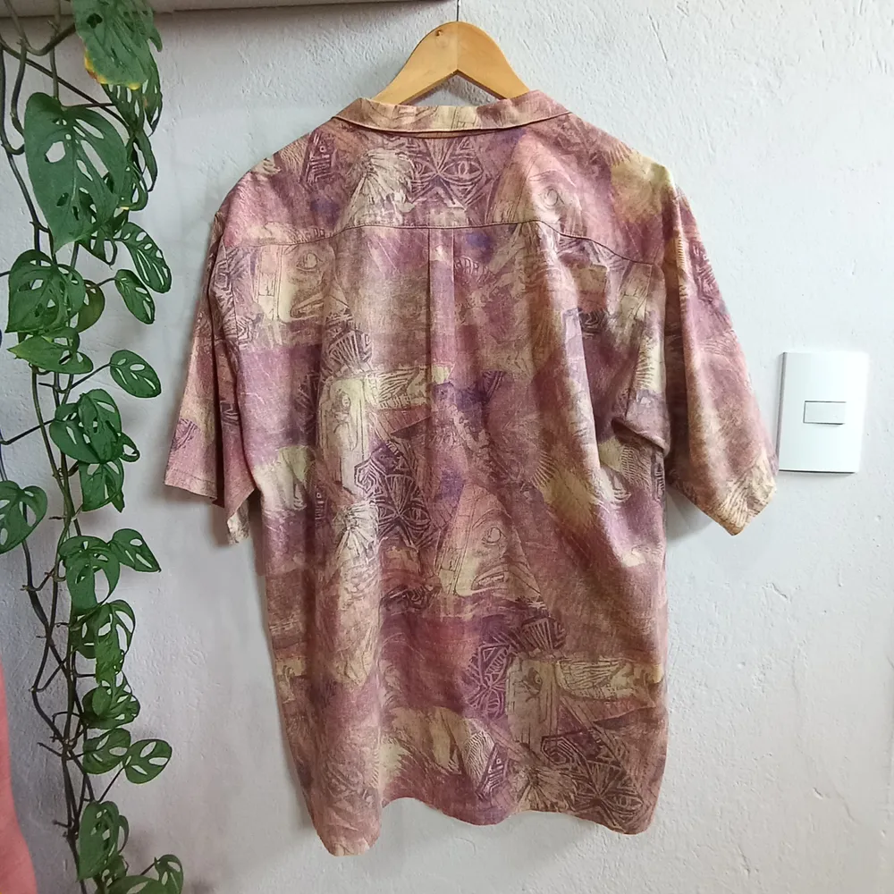 Camisa masculina étnica em algodão - Tamanho GG