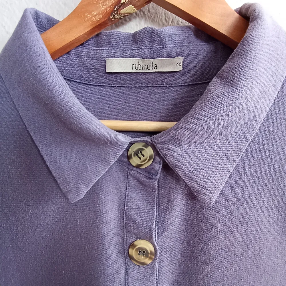 Camisa Cropped em Linho Rústico - Tamanho 48
