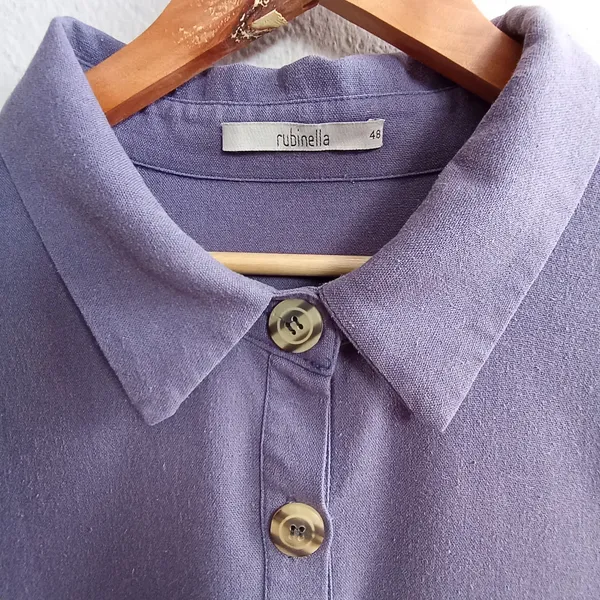 Camisa Cropped em Linho Rústico - Tamanho 48
