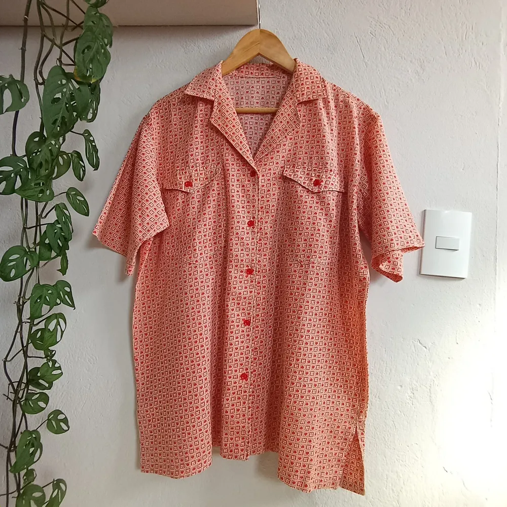 Camisa feminina vintage anos 70 - Tamanho G