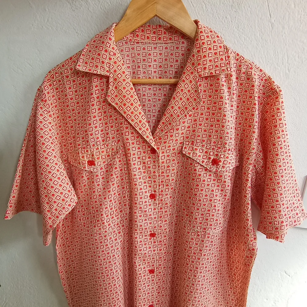 Camisa feminina vintage anos 70 - Tamanho G