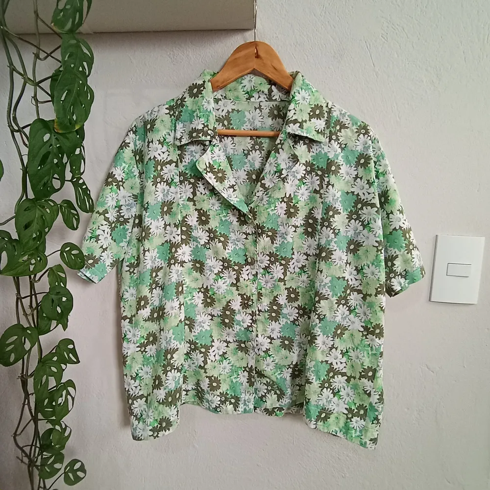 Camisa vintage em linho - Tamanho G