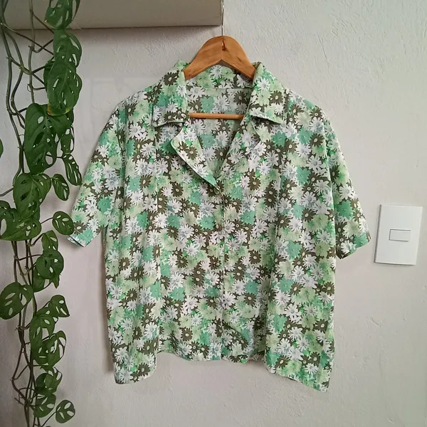 Camisa vintage em linho - Tamanho G